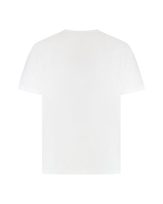 Calvin Klein White Cotton Crew-Neck T-Shirt for men
