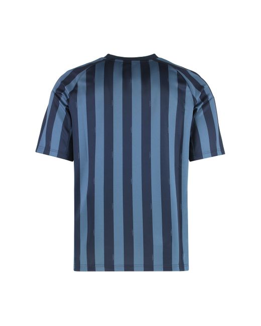 Fendi Blue Techno Fabric T-Shirt for men