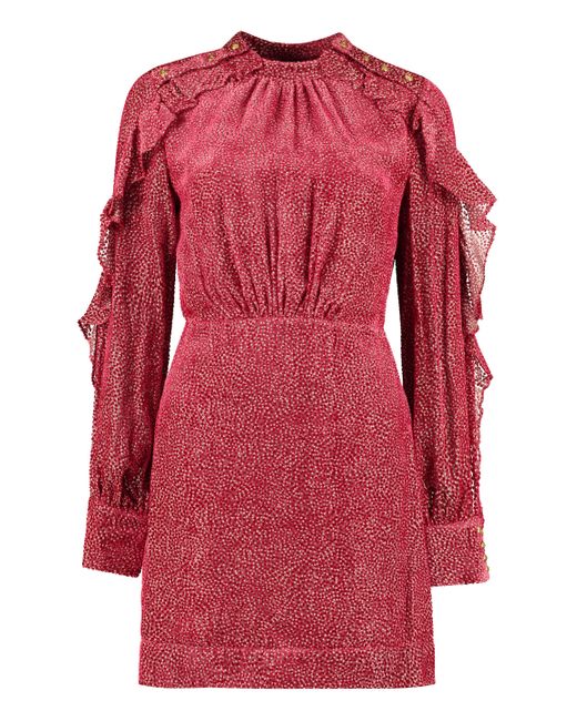 pink floral one shoulder dress