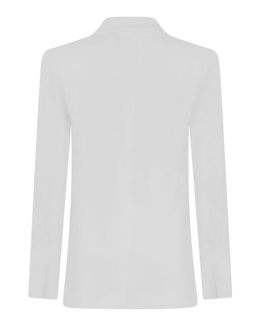 Pinko White Single-Button Blazer