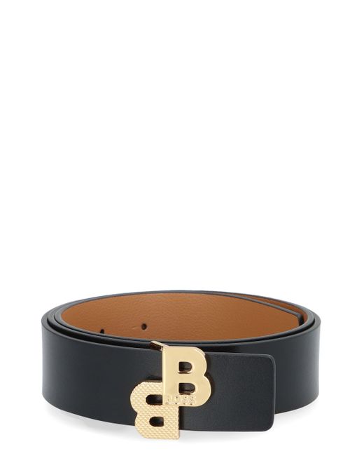 Boss Gray Reversible Leather Belt