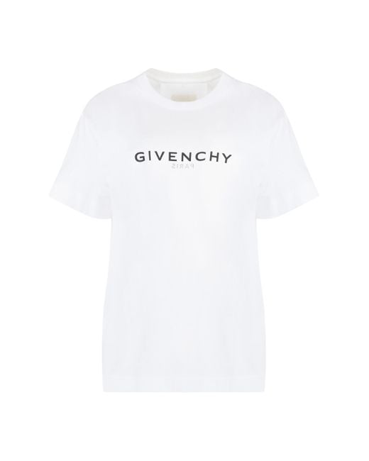 T-shirt girocollo in cotone di Givenchy in White