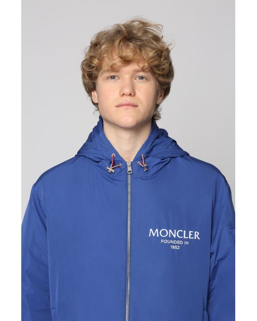 Moncler Blue Granero Hooded Windbreaker for men