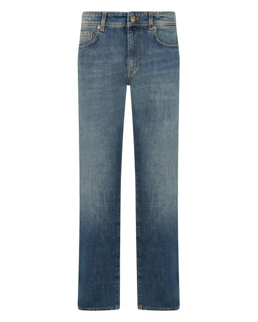 Slowear Blue Straight Jeans for men