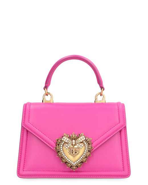 Mini-bag Devotion in pelle di Dolce & Gabbana in Pink