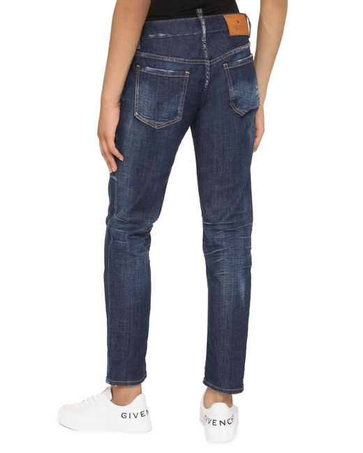 DSquared² Blue Jennifer Straight Leg Jeans