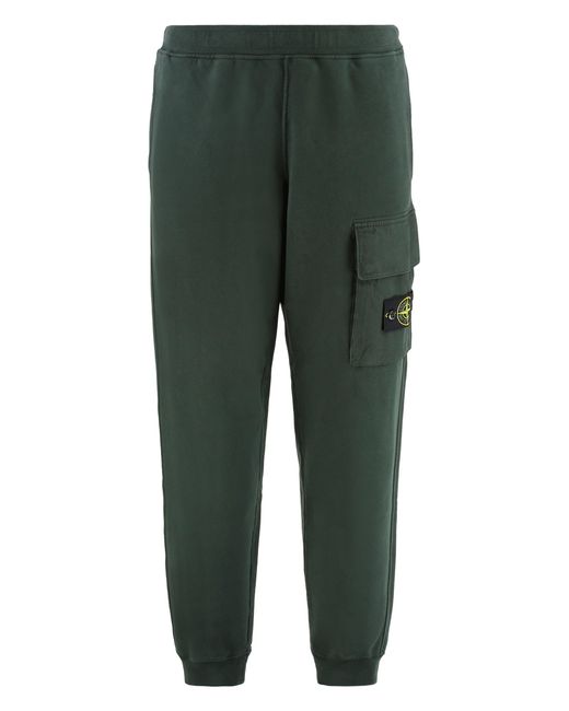 Stone Island Green Cotton Track-pants for men