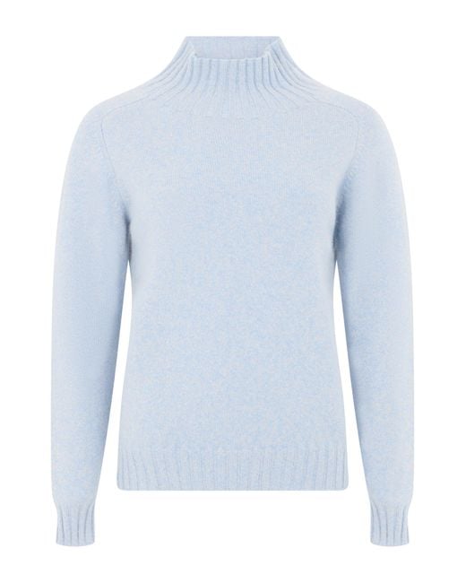 Slowear Blue Sweater With High Collar