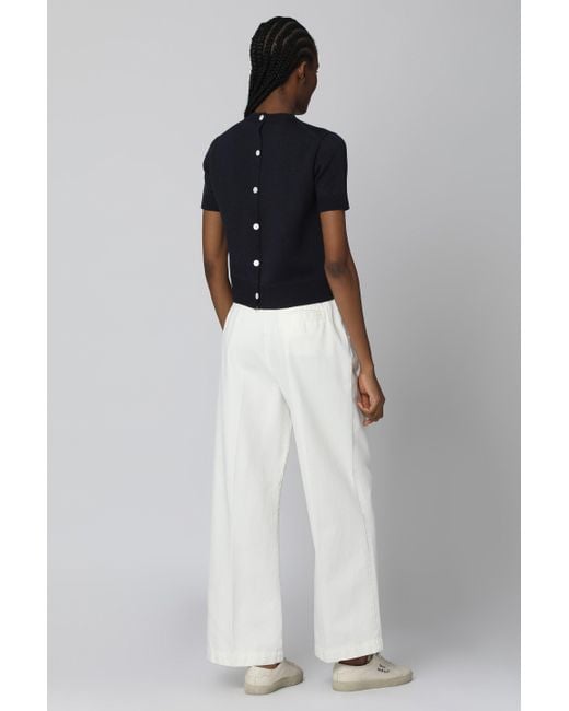 Fabiana Filippi White Straight-Leg Trousers