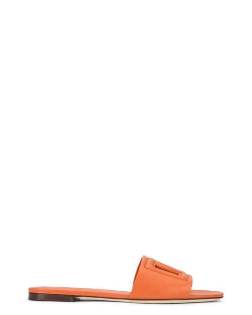 Dolce & Gabbana Pink Low Leather Sandal