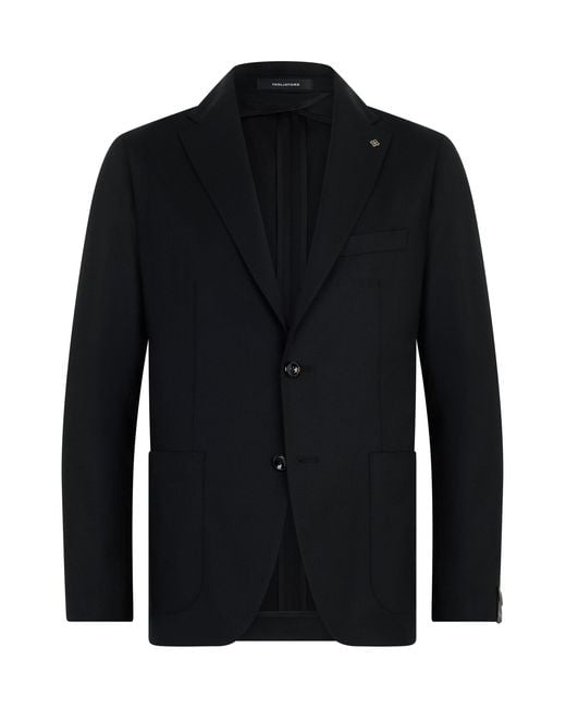 Tagliatore Black Single-Breasted Blazer for men