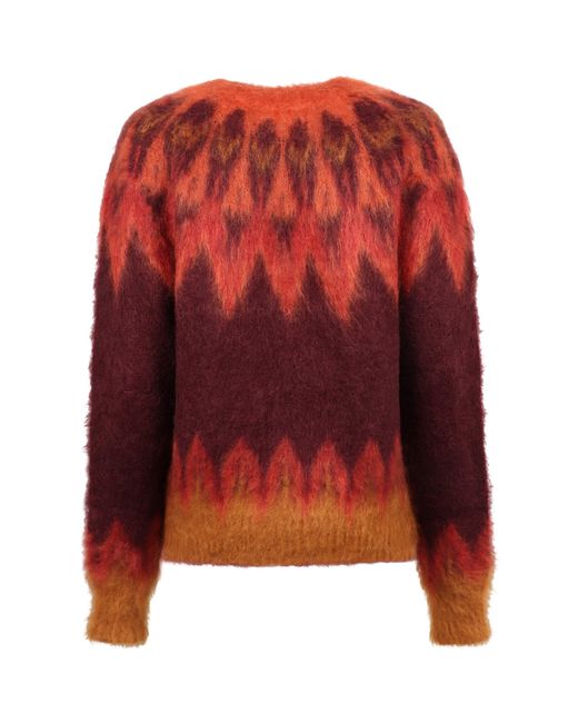 Isabel Marant Red Patterned Sweater