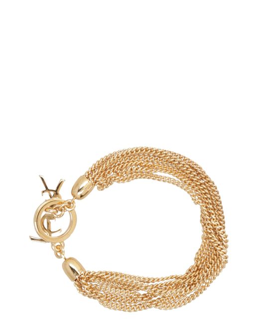 Bracciale a catena Cassandre di Saint Laurent in Metallic