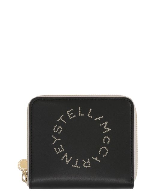 Portafoglio Stella Logo in Alter-Nappa di Stella McCartney in Gray