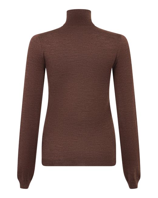 Maison Margiela Brown Turtleneck Sweater