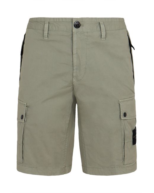 Stone Island Green Bermuda Cargo for men