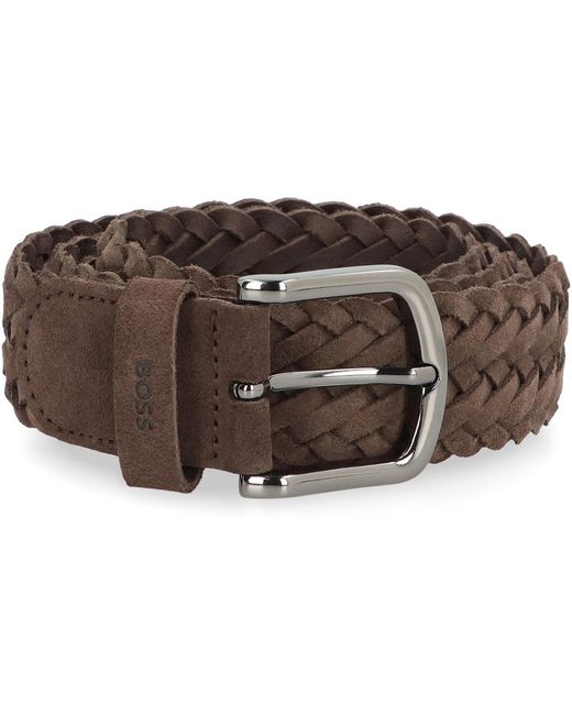 Cintura in suede di Boss in Brown da Uomo