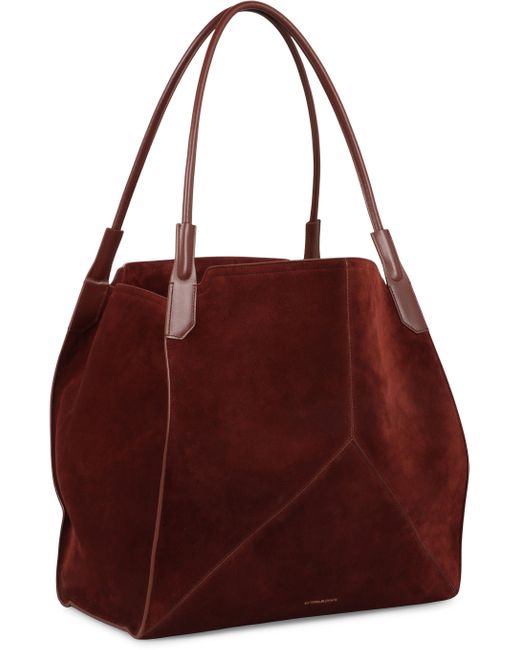 Tote bag in pelle di Victoria Beckham in Red