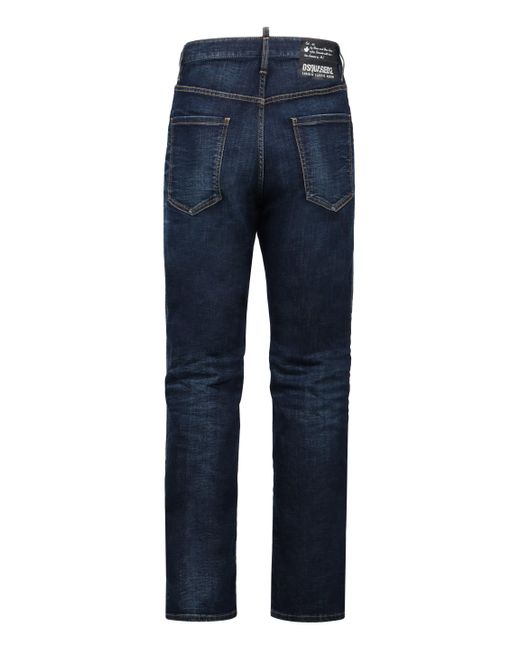 DSquared² Blue 642 5-Pocket Straight-Leg Jeans for men