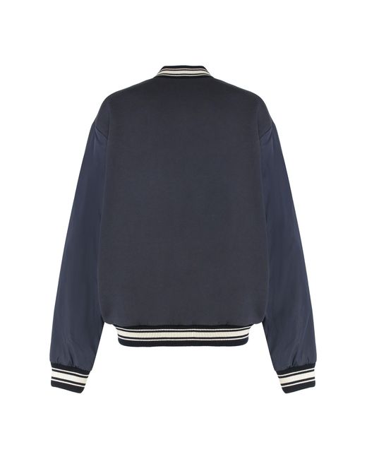 Moncler Blue Padded Reversible Bomber Jacket Vennes for men