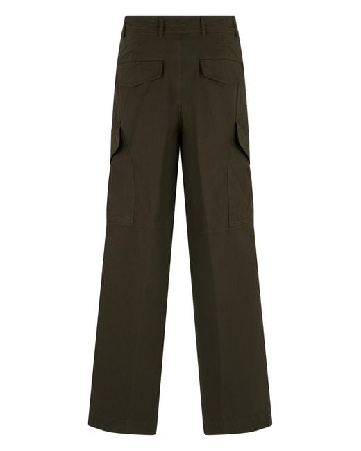 Dries Van Noten Gray High-Waisted Cargo Pants for men