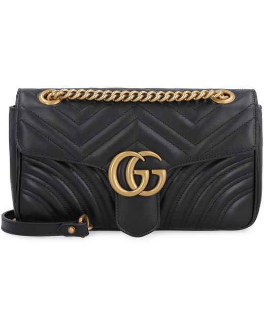 Gucci Gray Marmont Quilted Leather Bag