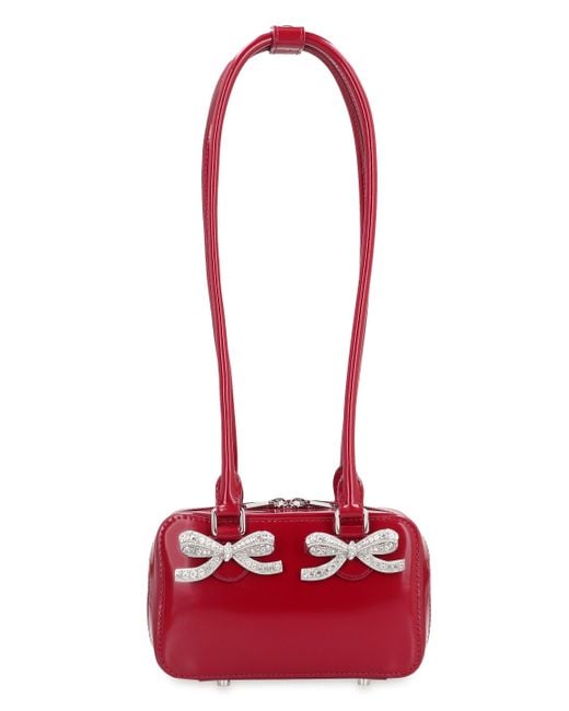 Self-Portrait Red Leather Shoulder Bag