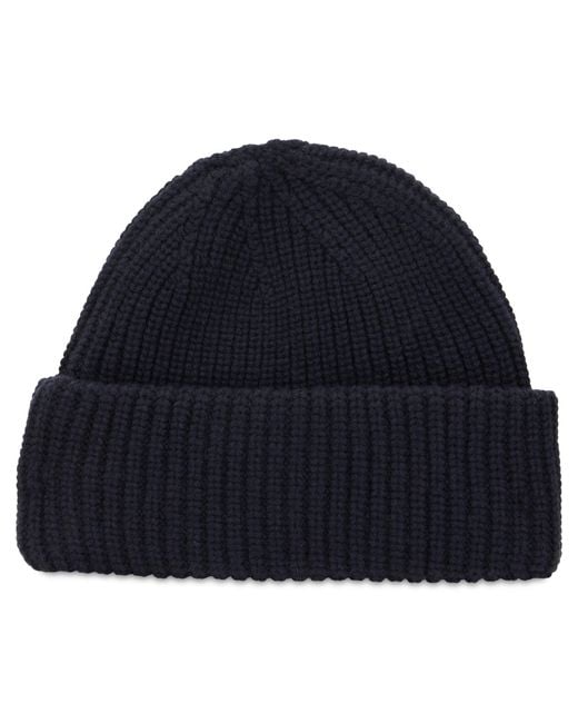 Slowear Blue Cashmere Knit Beanie for men