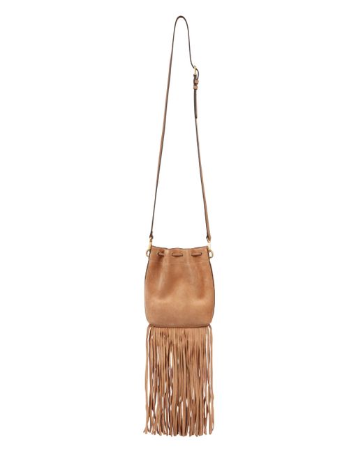 Jimmy Choo White Bon Bon Mini Bucket Bag