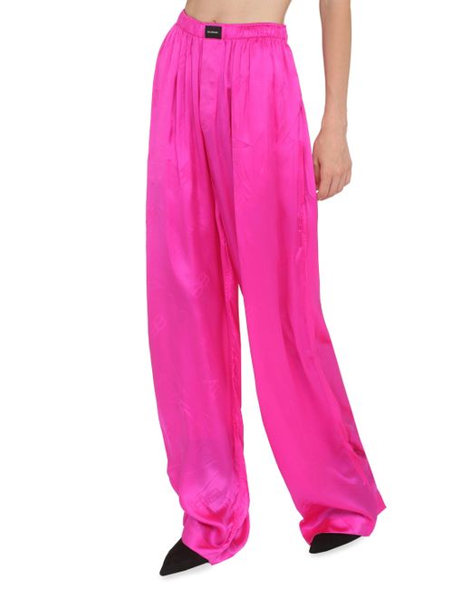 Balenciaga Pink Silk Pajama Pants
