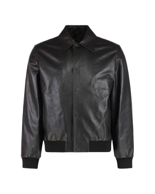 Fendi Black Leather Jacket for men