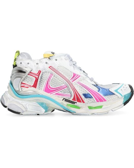 Balenciaga White Runner Mesh Sneakers