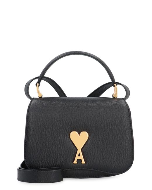 AMI Black Paris Paris Leather Mini Bag