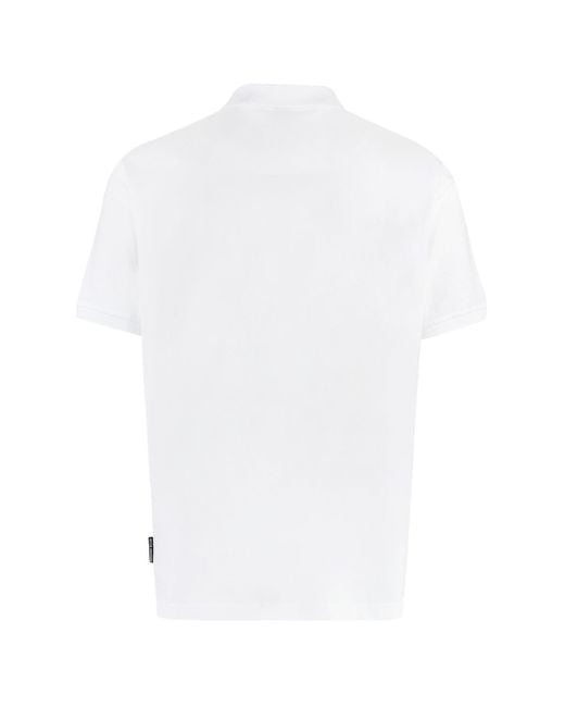Moose Knuckles White Cotton-Piqué Polo Shirt for men