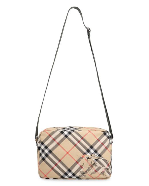 Burberry Gray Check Crossbody Bag for men