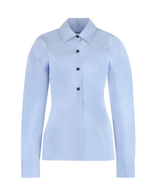 Camicia in cotone di Alexander Wang in Blue