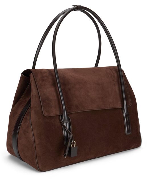 Tom Ford Brown Large Suede Shoulder Bag