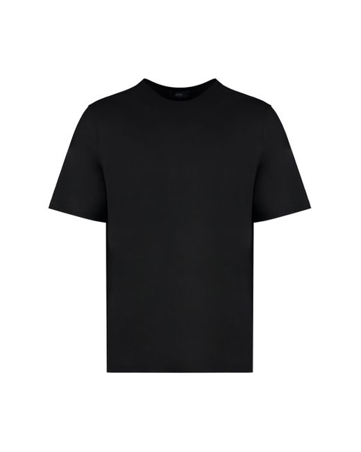 Herno Black Cotton Crew-Neck T-Shirt for men