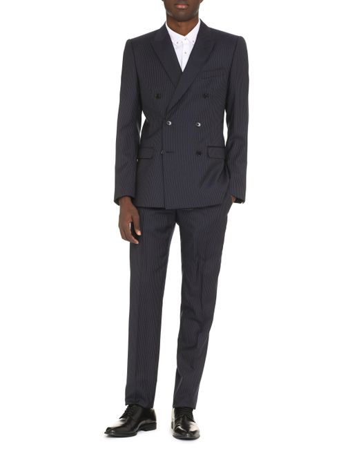 Dolce & Gabbana Blue Martini Virgin Wool Two-piece Suit for men