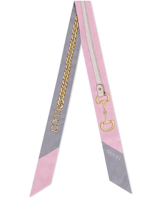 Gucci Natural Elegant Pastel Striped Decorative Ribbon
