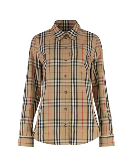 Camicia in cotone di Burberry in Natural
