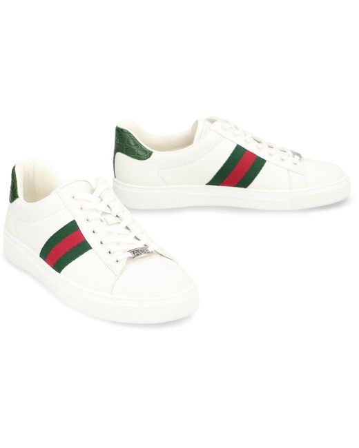 Sneakers low-top Ace in pelle di Gucci in White