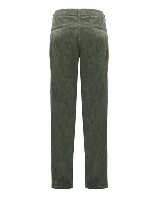 Aspesi Green Low-Top Corduroy Trousers for men