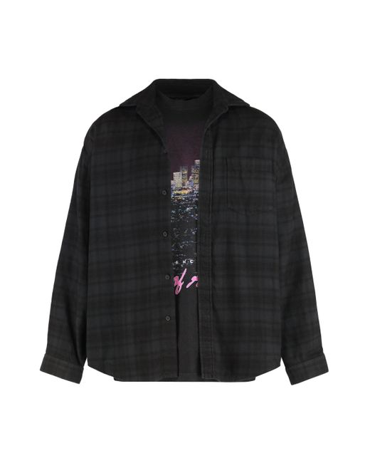 Balenciaga Black Cotton Poplin Shirt
