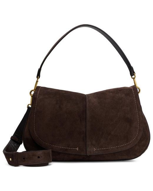 Gianni Chiarini Brown Suede Shoulder Bag