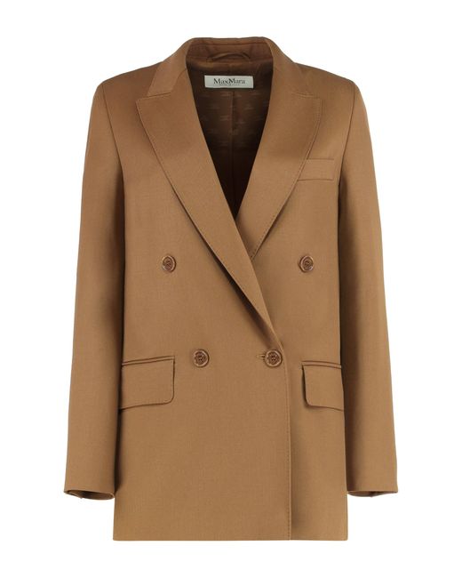 Max Mara Brown Double-Breasted Blazer