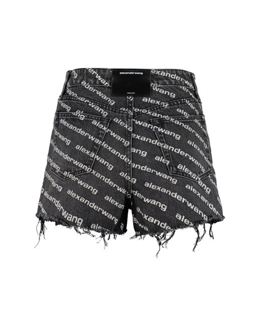 Alexander Wang Black Chic Cotton Mini Shorts