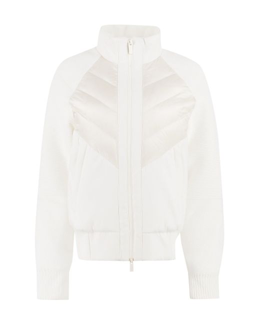 Woolrich White Suffolk Padded Bomber Jacket