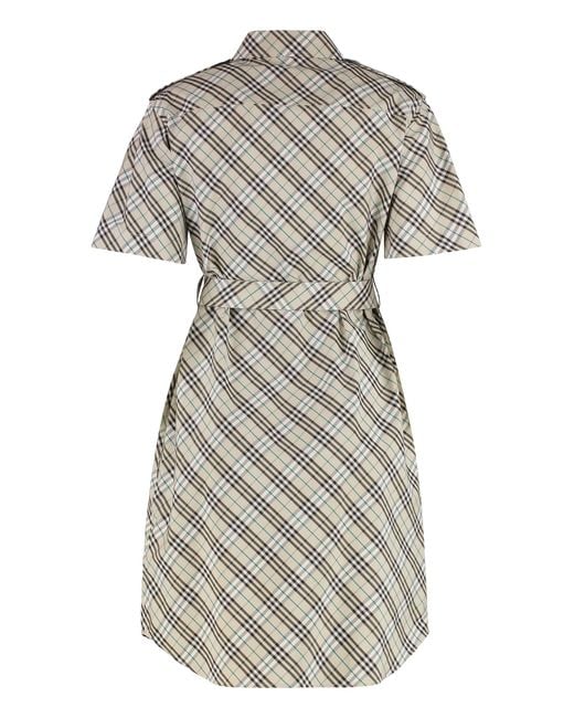 Burberry Natural Cotton Shirtdress