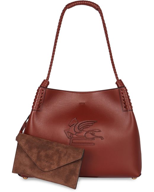 Etro Red Mini Leather Tote Handbag